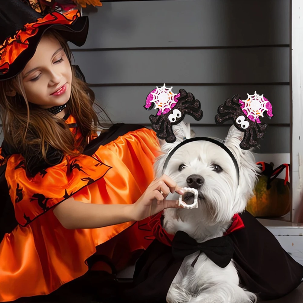 

4 Pcs Pet Headband Halloween Decor Cosplay Party Headbands Hat Costume Headdress Felt Cloth Headgear Dog Festival Miss