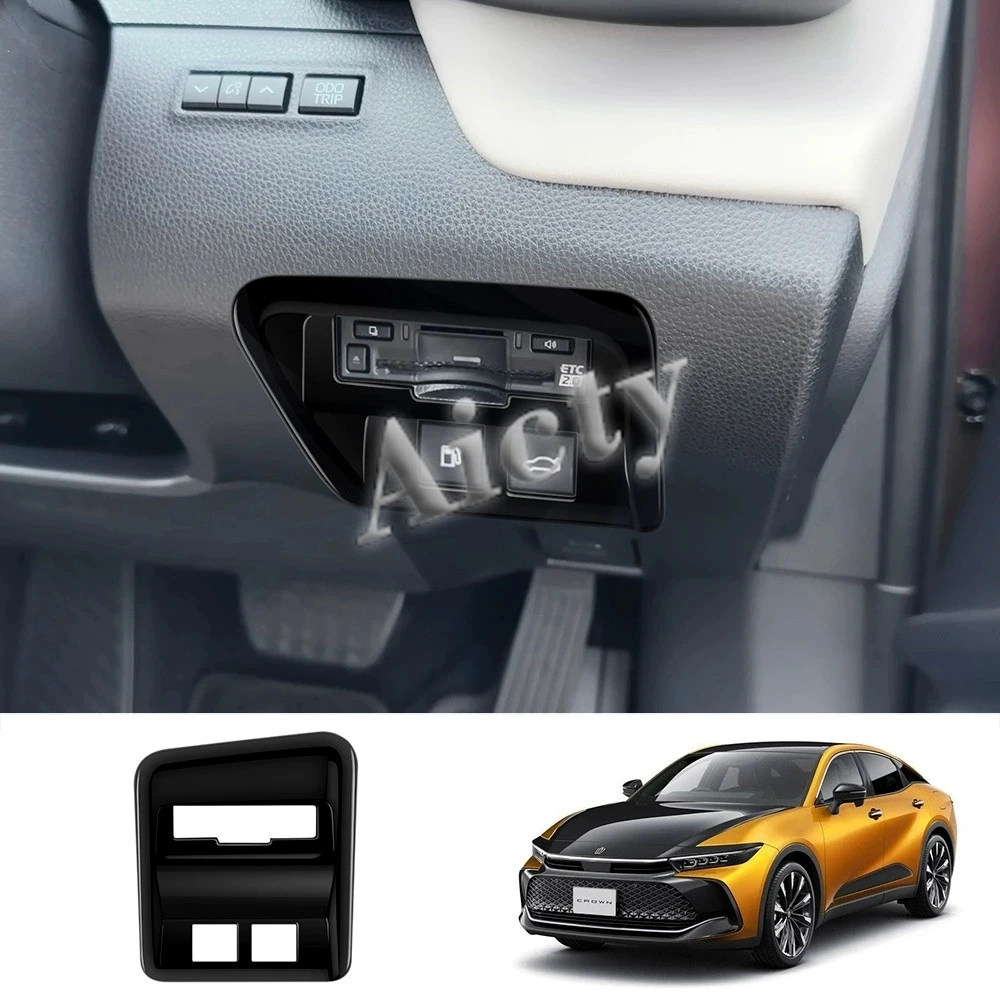 

RHD для Toyota Crown Cossover 2023 2024 2025 ABS, черная крышка панели переключения передач, отделка, центральная розетка переменного тока, автоаксессуары