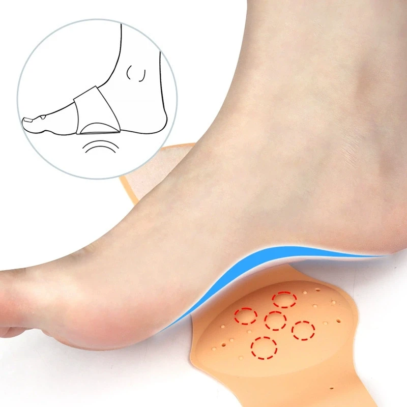 1/5Pairs Silicone Arch Insoles Orthopedic Flat Foot Support Shoe Insole for Feet Plantar Fasciitis Socks Forefoot Pads Feet Care
