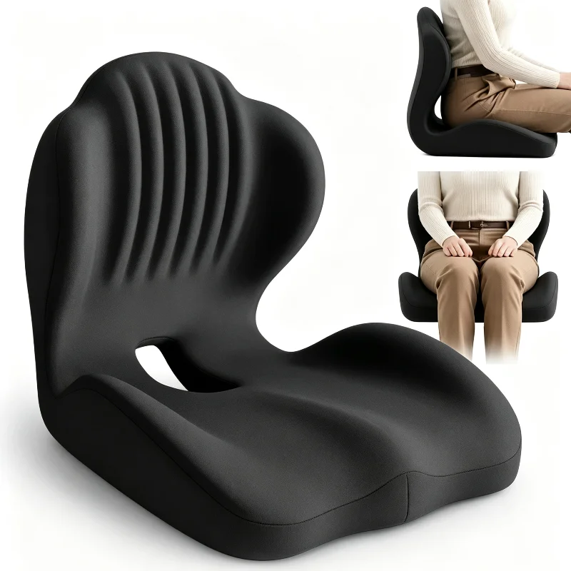 Seats Cushions Memory Foam Ergonomic Office Chairs Lumbar Supports Back Stress Relief Comfortable Orthopedic Posture Gel Car Pad