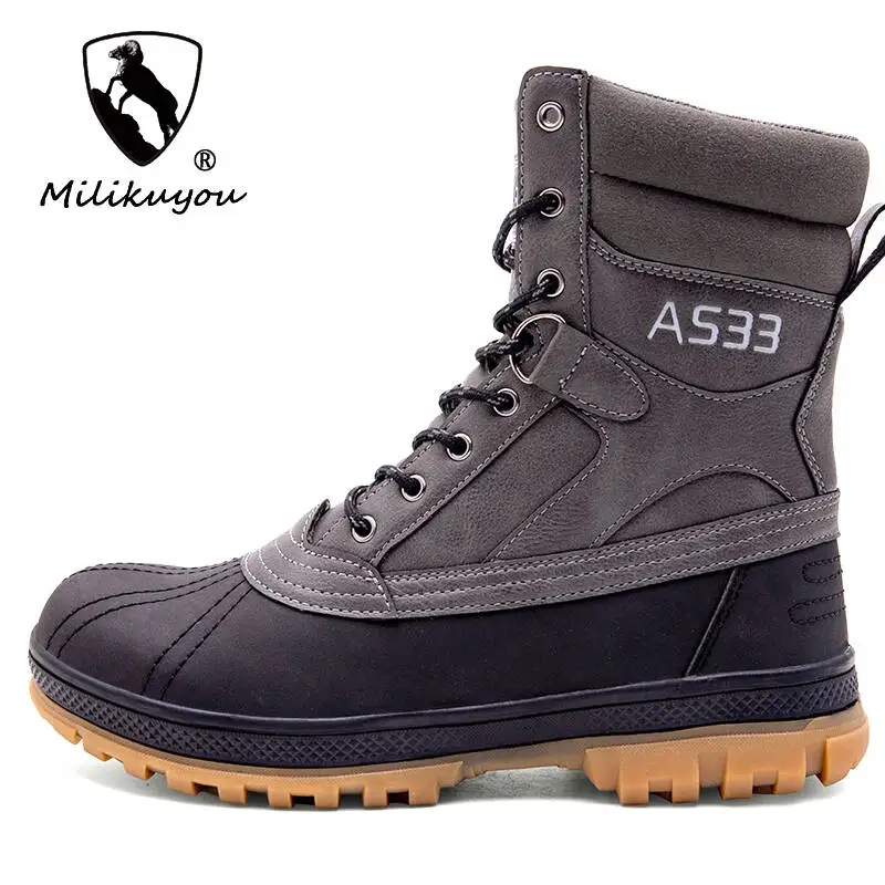 

Brand Outdoor Boots Men Rubber Outsole Ankle Boots Waterproof Non-slip Hiking Ankle Boots Wear-resistant Jungle Trekking 39-48