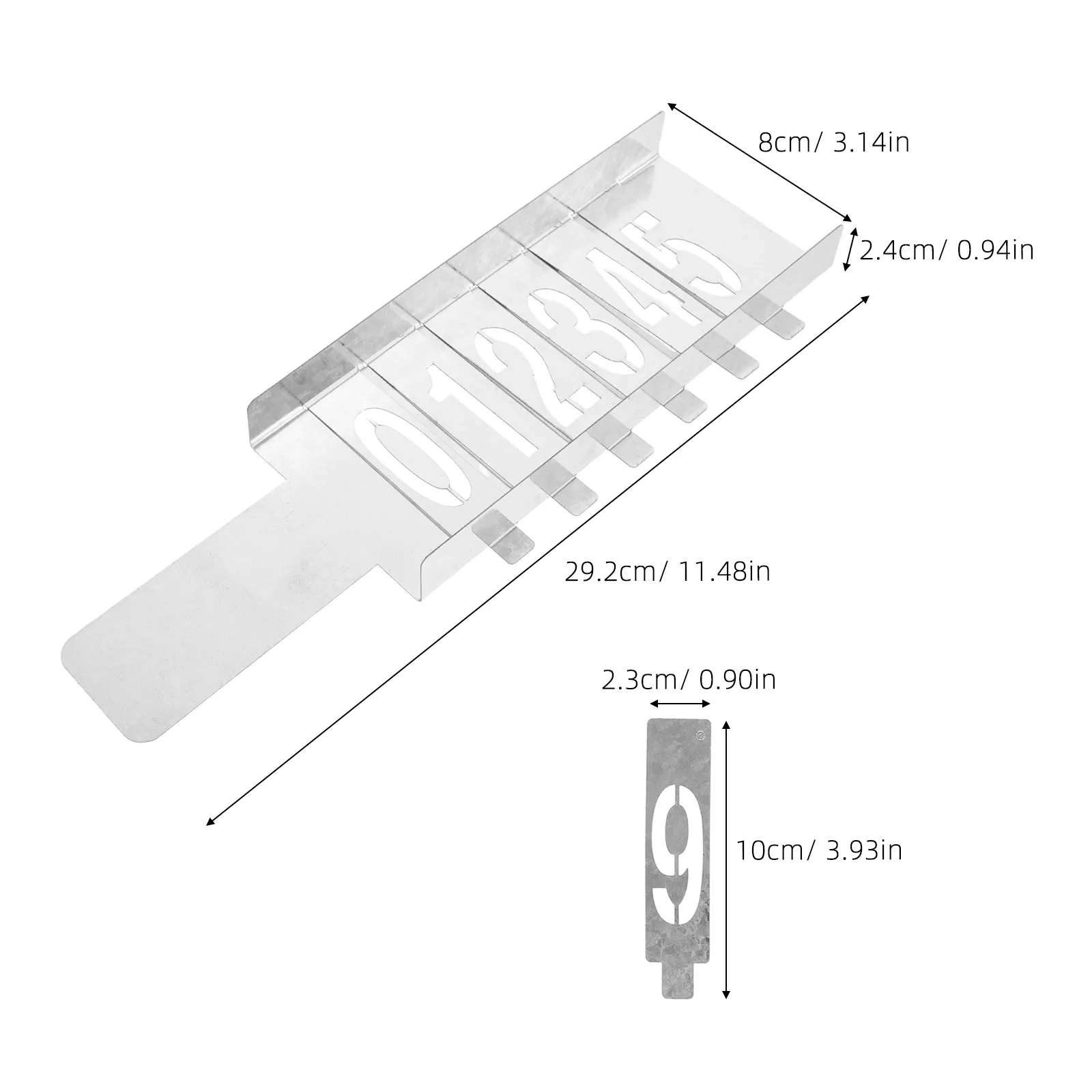 1Set Metal Hollow Painting Template Reusable Number Stencils for Spray Paint Wall Mailbox Crafting DIY Digital Stencil Iron