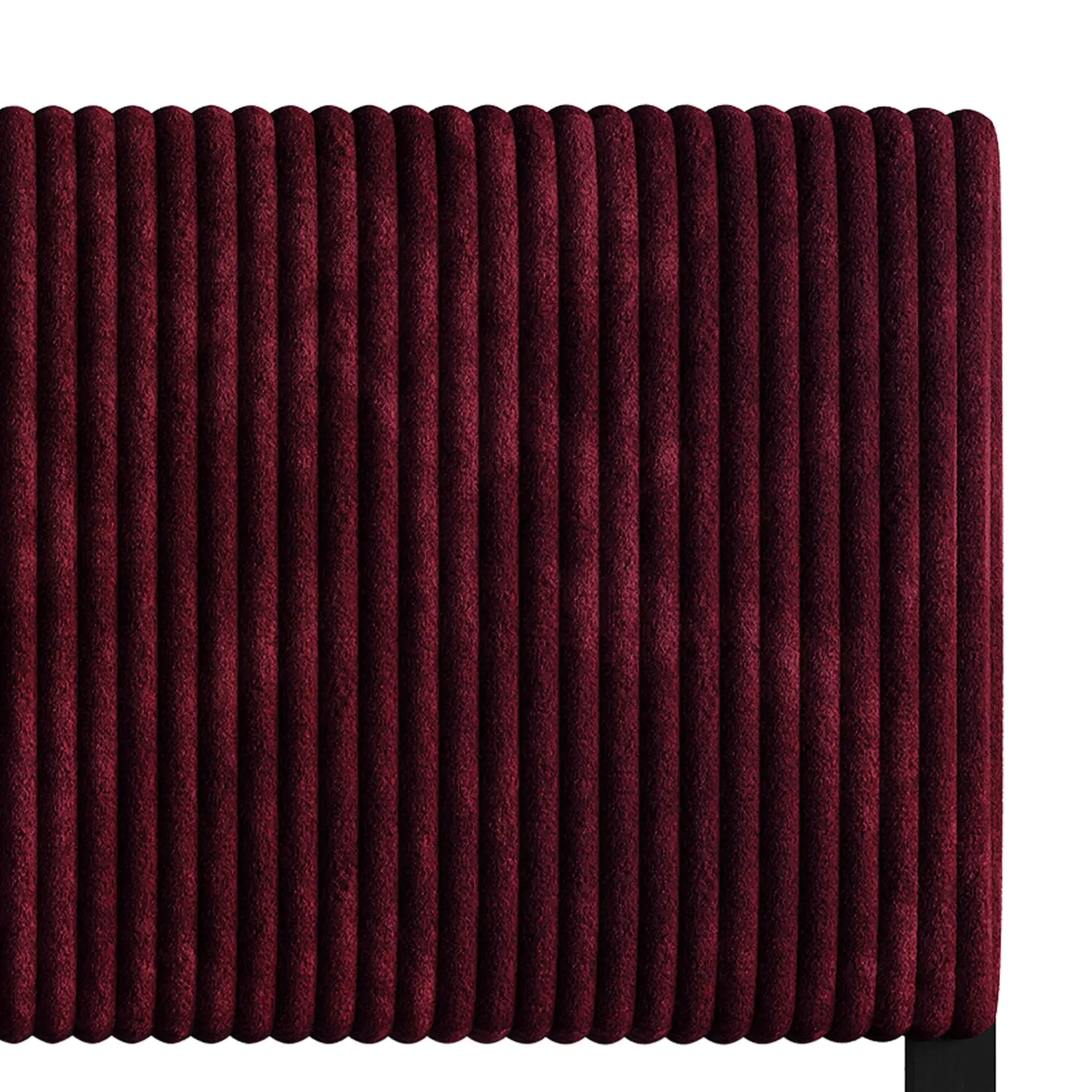 Comoda testiera doppia imbottita in velluto a coste con altezza regolabile per un vestibilità perfetta