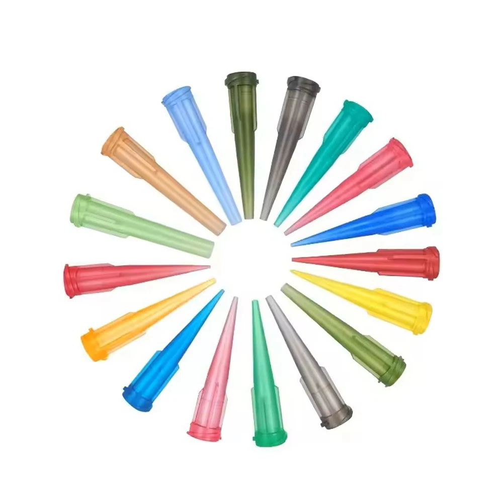 100Pcs 10-30G 30mm TT Tapered Blunt Needle Tips Plastic Syringe Dispensing Needles for Glue Oil Liquid Dispenser Application
