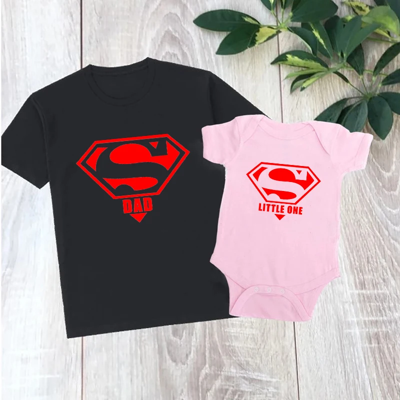 2022 Fashion Family Matching T-shirts Mother Daughter Father Son Kids Shirt Baby Girls Boys Bodysuits Cotton Family Look Outfits