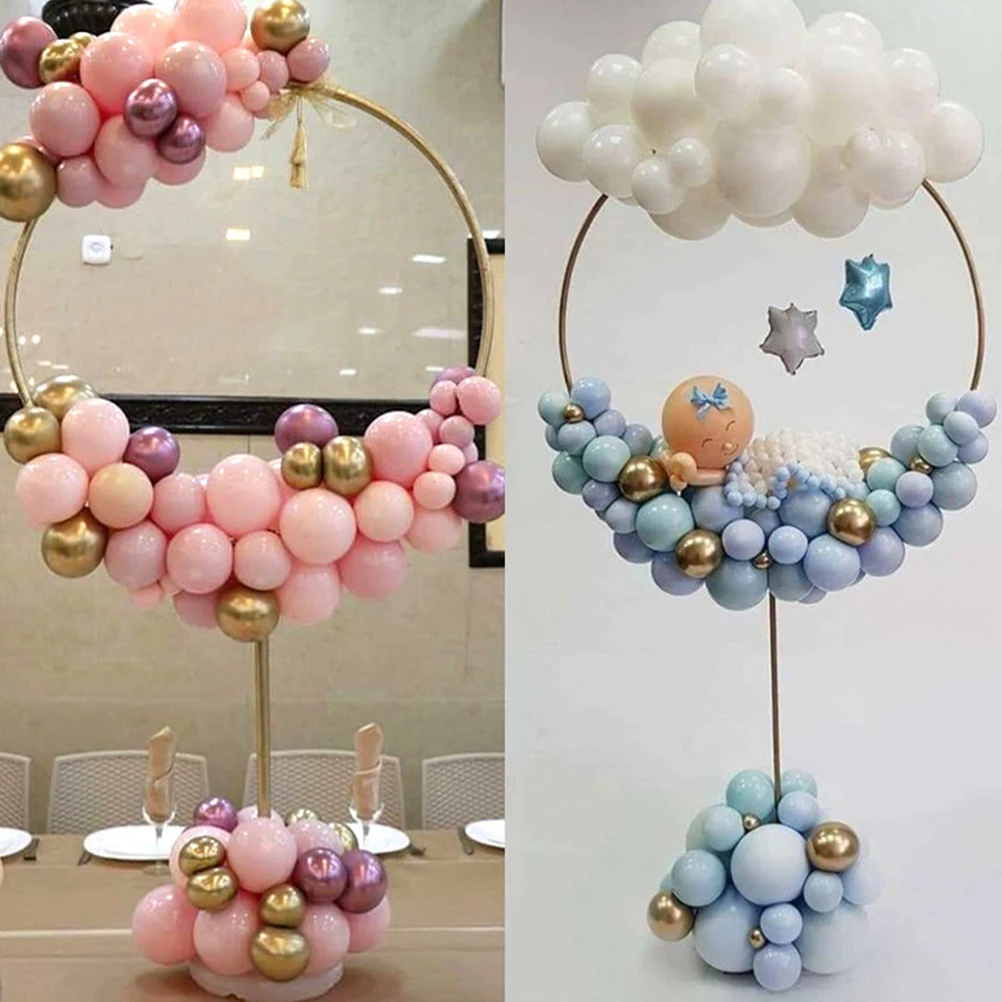 

1 set Round Balloon Column Stand PVC Reusable Wedding Birthday Party Decoration Indoors Outdoors Balloon Frame Supplies