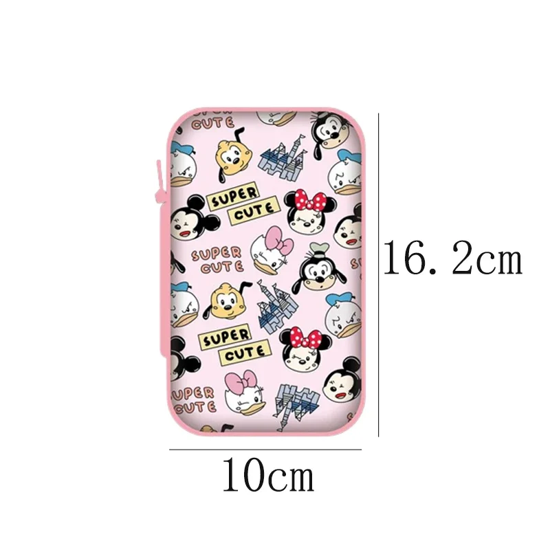 Dinsey Mickey Minnie Data Cable Storage Bag Cartoon Earphone Organizer Digital Gadget Carry Case USB Hard Disk Protection Bag