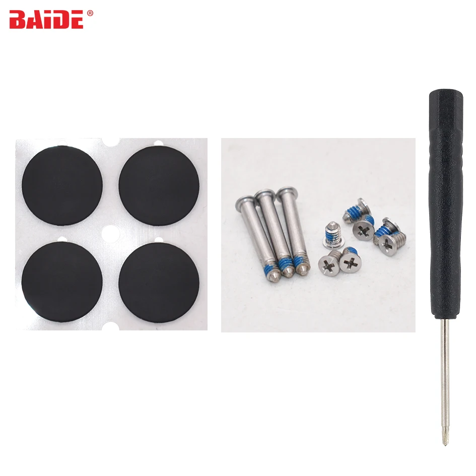 

Для Pro A1278 A1286 A1297 Air A1465 A1466 A1369 A1370 Retina A1398 A1425 A1502 нижние винты с резиновыми ножками, отвертка 500 шт./лот