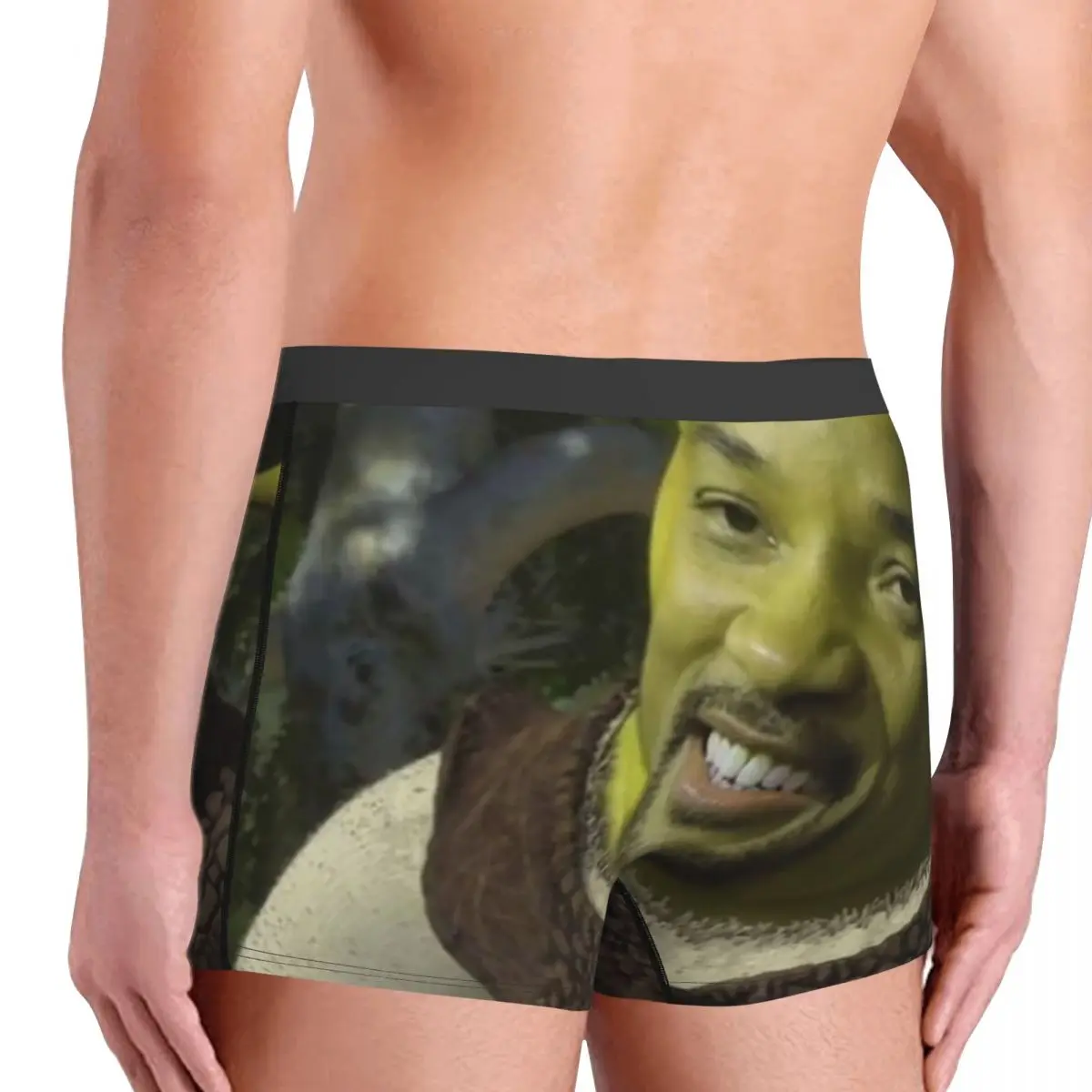 Will Smith X Shrek Boxer Shorts Men 3D Print Male Stretch Comedy Movie Underwear Panties Briefs Print Polyester Underwear Men