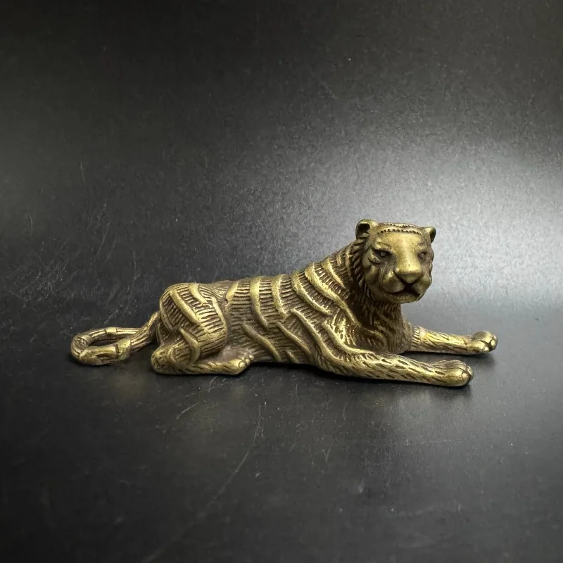 New Copper Zodiac Tiger Ornament, Exquisite Craftsmanship, Crouching Tiger Accessories