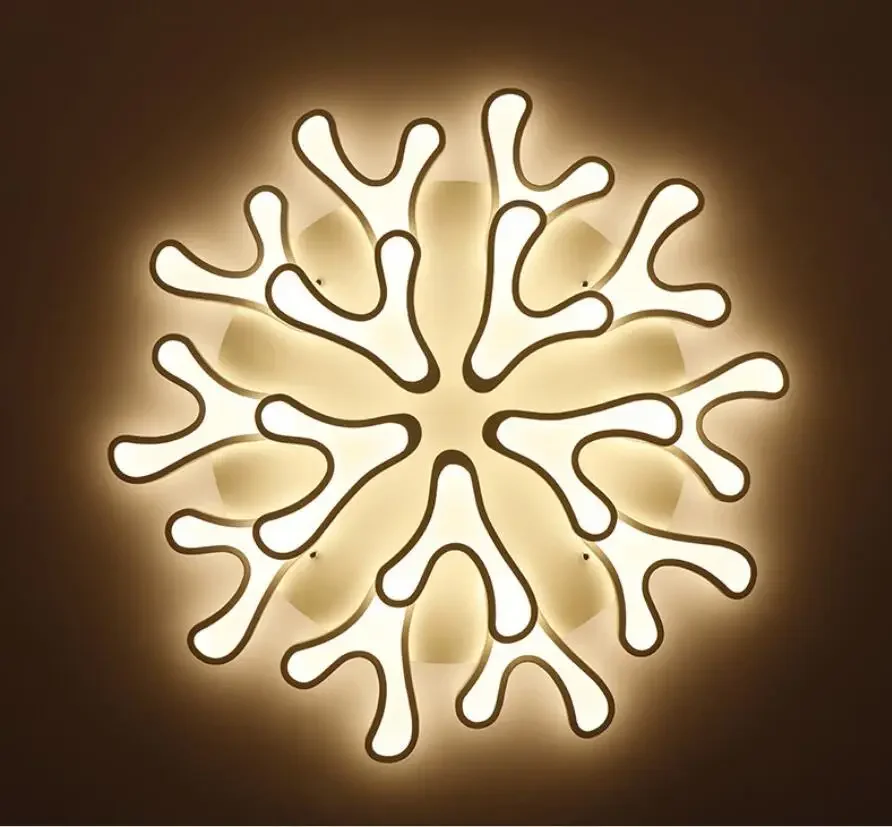 Contemporary Antler Design Floral Pattern LED Ceiling Light Minimalist Romantic Living Room Hall Bedroom Unique Fixture