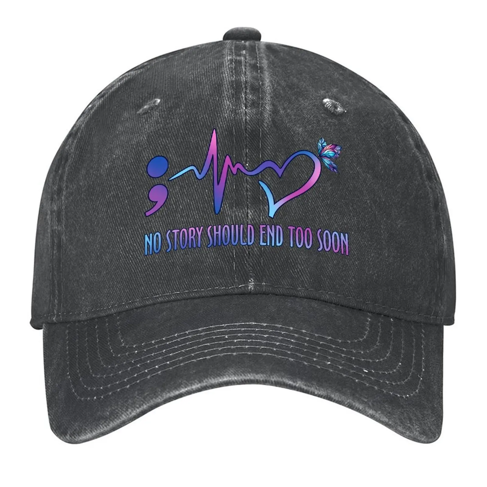 

Suicide Awareness No Story Should End Too Soon Baseball Cap Snap Back Hat Male hat fun hats fishing hat Boy Women's
