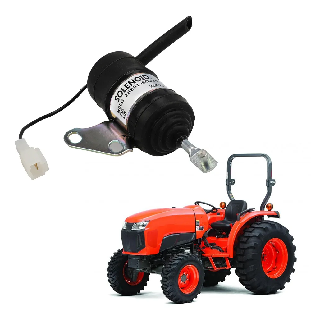 

12V Diesel Fuel Shut Off Solenoid Compatible with For Kubota Z482 BX7410D and For Denso Engines for Agricultural Machinery