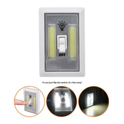 Simple Magnetic COB LED Switch Wall Night Lights Cordless Lamp Battery Operated Cabinet Garage Closet Camping Emergency Light