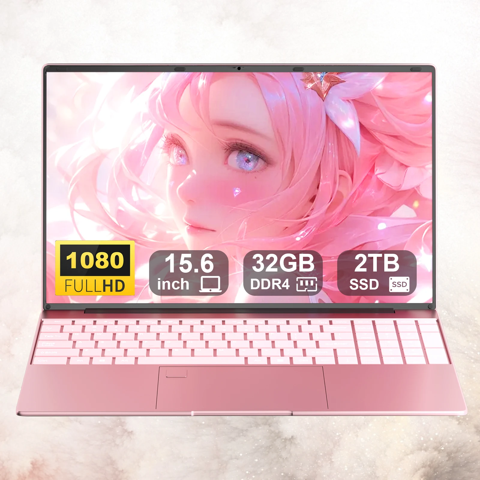Новый ноутбук с узкой рамкой 15,6 дюйма Celeron N5095, 32 ГБ + 2048 ГБ, Windows 11, разблокировка отпечатков пальцев, клавиатура с подсветкой, SSD, портативный офисный ПК Новый ноутбук с узкой рамкой 15,6 дюйма Celeron N5095, 32 ГБ + 2048 ГБ, Windows 11, разблокировка отпечатков пальцев, клавиатура с подсветкой, SSD, портативный офисный ПК