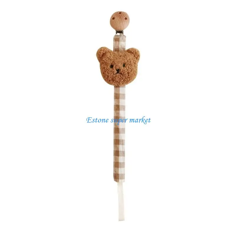 090B Baby Pacifier Clip Universal Holder Leash for Boys & Girls Cartoon-pattern Clip