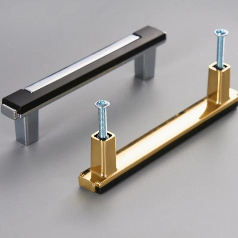 Dual Color Spliced Wardrobe Cabinet Handles Storage Door Pull Kitchen Accessories Single Hole Knob for Drawer Furniture Hardware