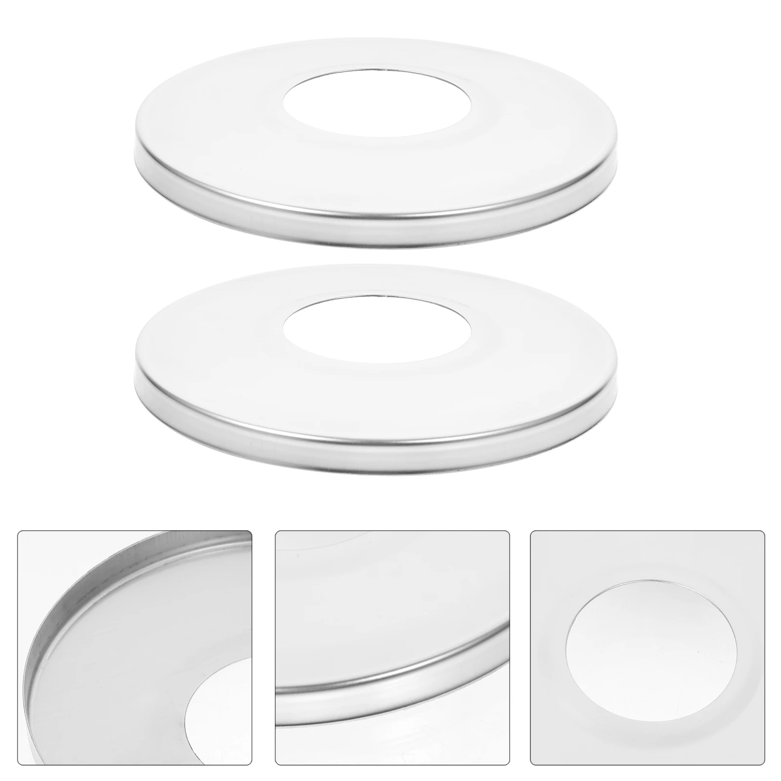 

2 Pcs Stainless Steel Decorative Cover Pool Ladder Replacement Escheons Swimming Plates Outdoor