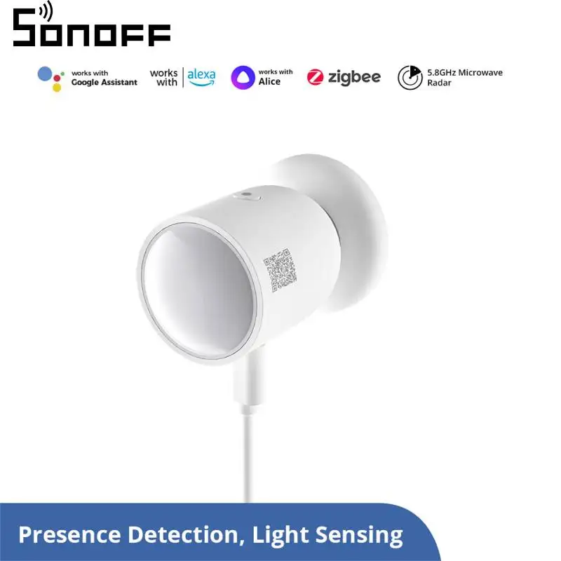 SONOFF SNZB-06P Zigbee Human Presence Sensor Radar Movement Detect Built-in Light Detector Support Alexa Google Alice Smartthing