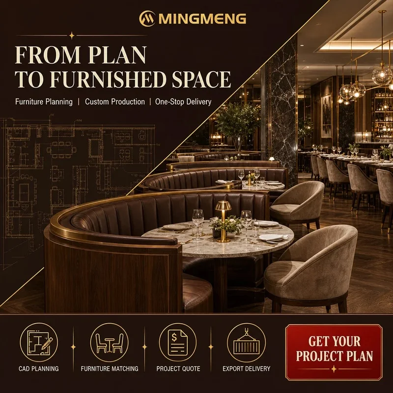 High End Restaurant Dining Set Solid Wood Round Table Fabric Dining Chair for Hotel Private Dining Room Banquet Hall Project