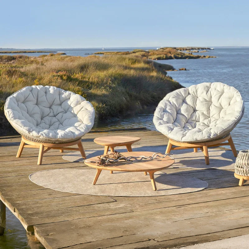 

Outdoor rattan table and chair balcony coffee table combination leisure sofa open-air courtyard garden modern creative