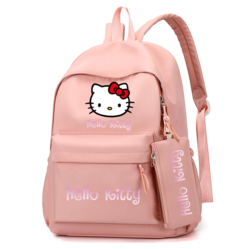 3Pcs/set Sanrio Hello Kitty Backpack with Lunch Bag for Women Student Teenagers School Bags Comfortable Travel Sets Rucksack