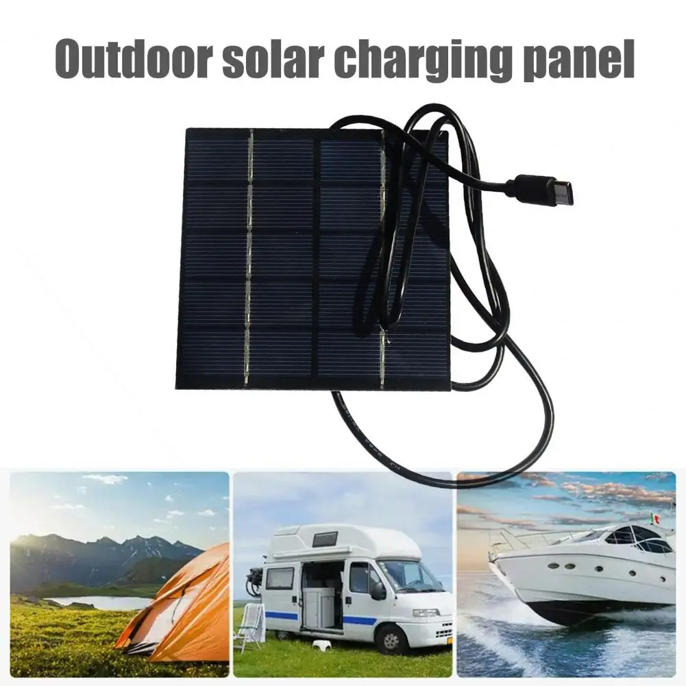 Solar Cell Panel 1.5w 5v Portable Solar Panel Charger Lightweight Polycrystalline Power Bank for Outdoor Camping Hiking Cycling