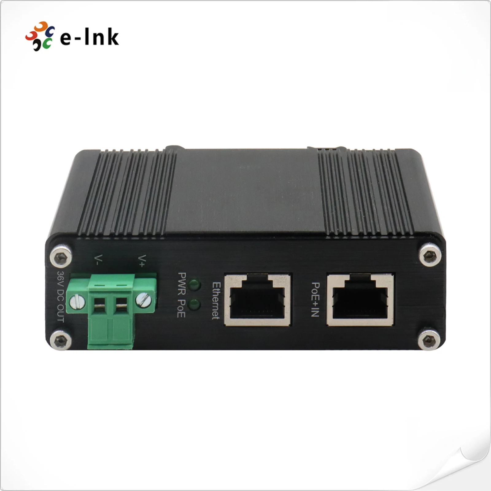 Industriële 10/100/1000Mbps 802.3bt PoE++ Splitter Uitgangsspanning 36VDC