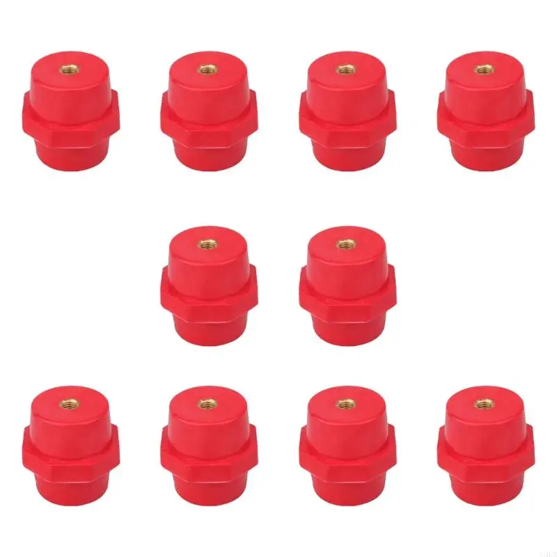 u4la 10pcs bupbar insulator indular 8mm polyester arfoff insulative distribution cabinlet low voltages insulator inbar