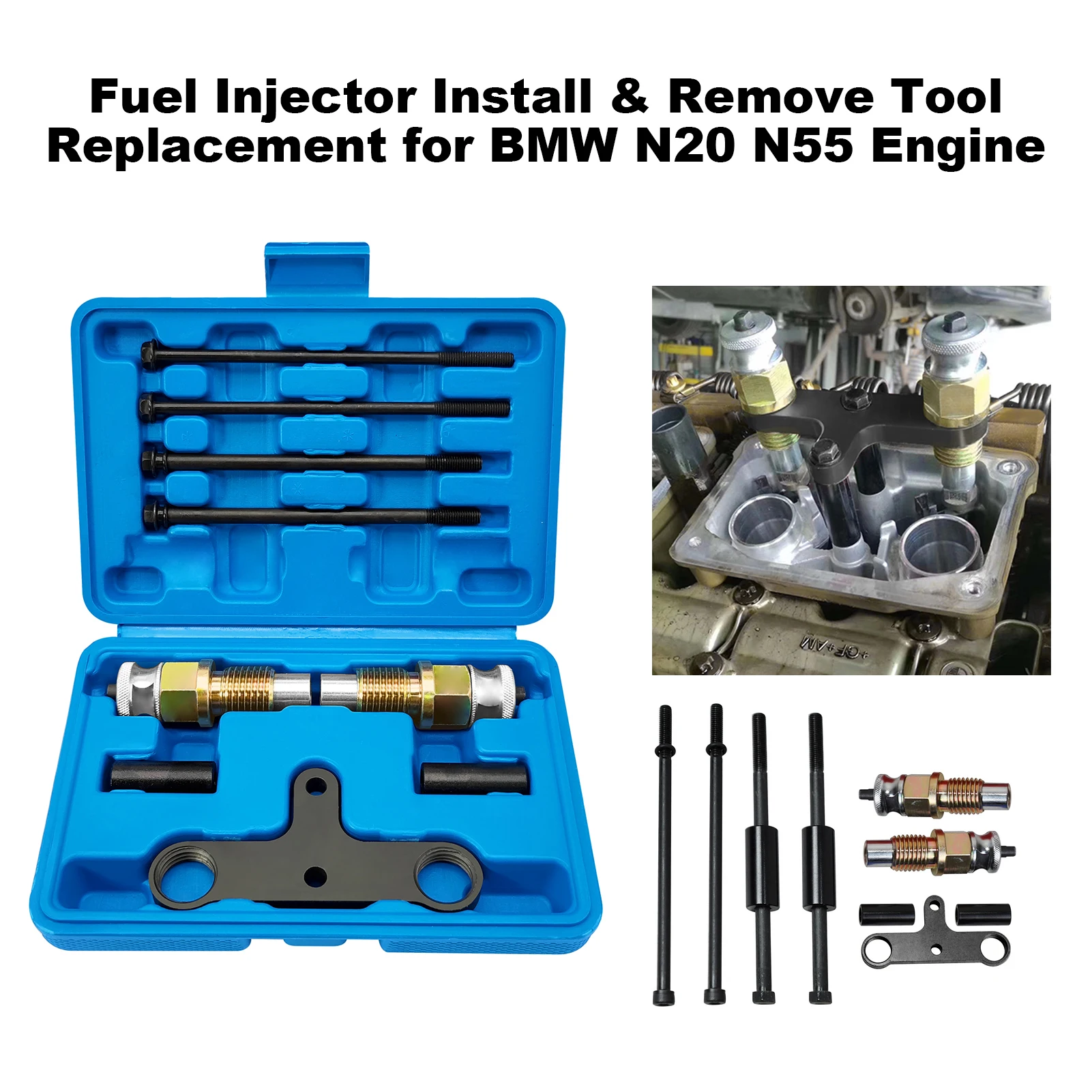 Инструмент для установки и снятия топливного инжектора, замена для BMW N20 N55, комплект инструментов для синхронизации двигателя, установка для удаления топливного инжектора
