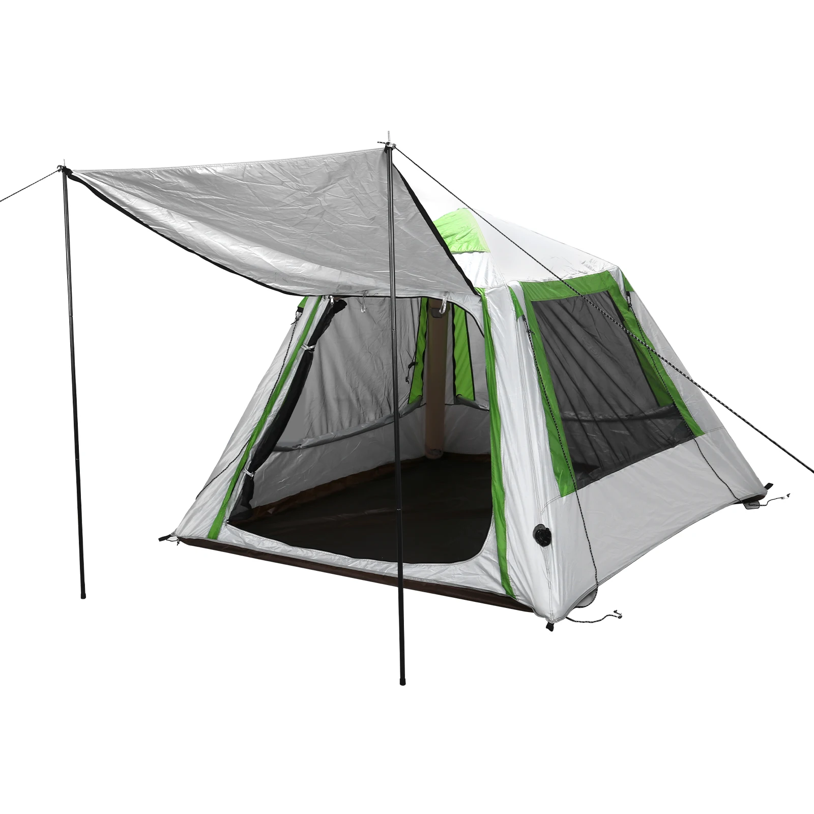 

Быстросборная палатка-шатер для 2-3 человек, простая в установке, портативная, для глэмпинга, из водонепроницаемого оксфорда, с сетчатыми окнами, для взрослых, детей, скаутов