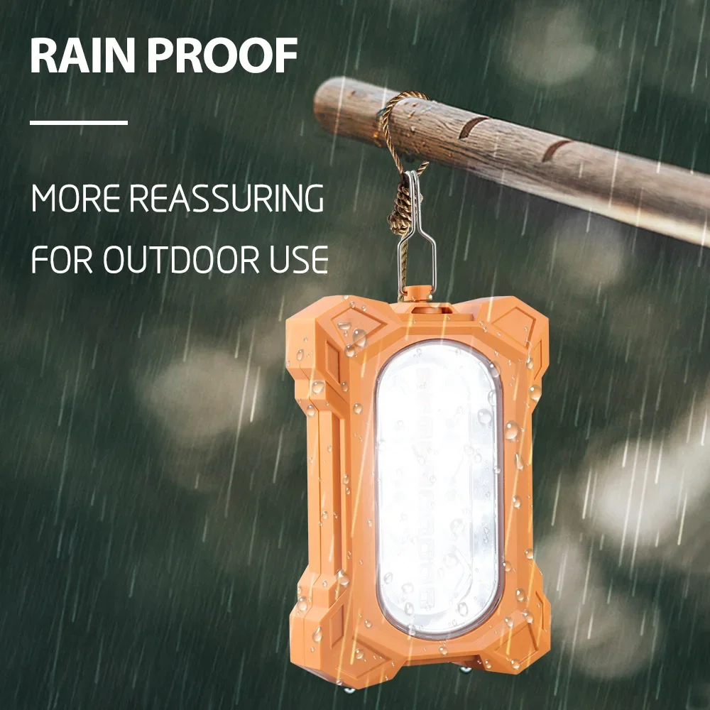 Solar Floodlight Multifunctional Strong Light Camping Lantern Rechargeable LED Outdoor Waterproof Emergency Work Lamp 4 Modes