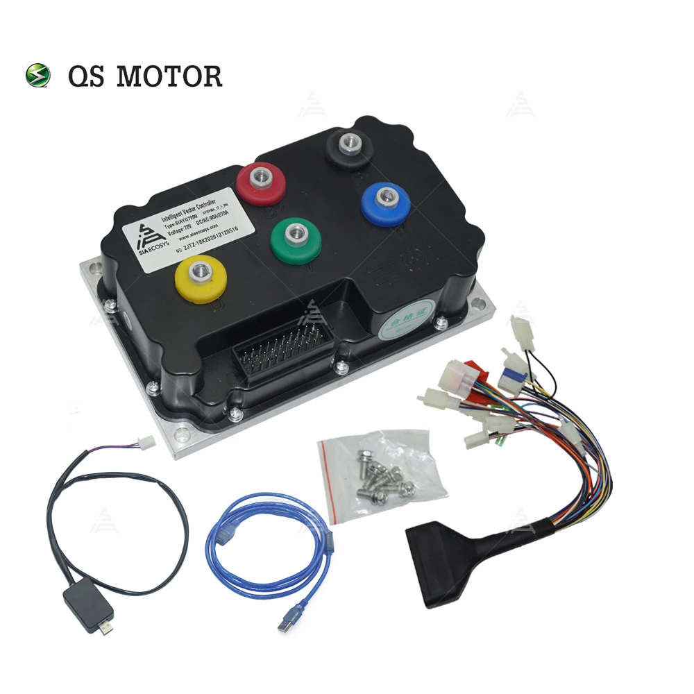 SiAECOSYS QS MOTOR 10x2.15inch 205 3000W 60V 80kph Hub Motor with SIAYQ72120 controller and kits for Electric Scooter