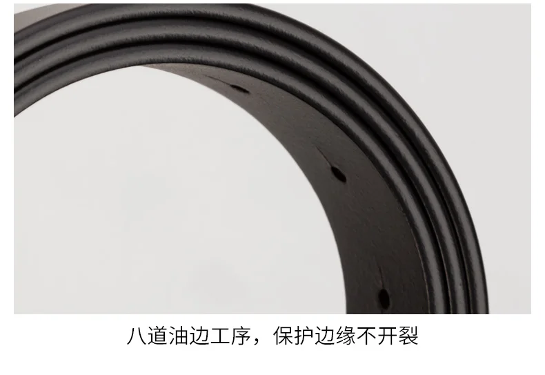 Pure Cowhide Belt Strap 3.4CM Round Hole Belt No Buckle Genuine Leather Belts High Quality Without Buckle Belt Men Women