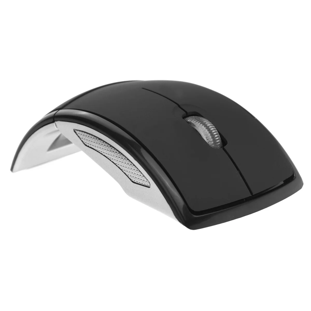 Souris optique Arc pliante sans fil Ultra-mince 2.4ghz, récepteur USB noir pour Pc et ordinateur portable, souris optique sans fil