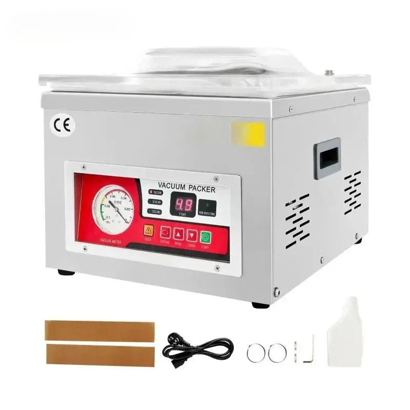 Food Vacuum Packing Machine DZ-260A Commercial Chamber Vacuum Sealer Meat Bag Packaging Food Saver Sealing Machine