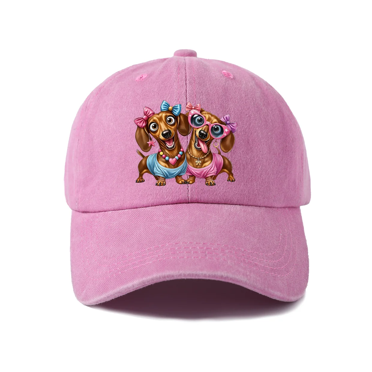 Tiger Couple Portrait Art Baseball Cap, Vintage Washed Adjustable Unisex Dad Hat, Travel Gift