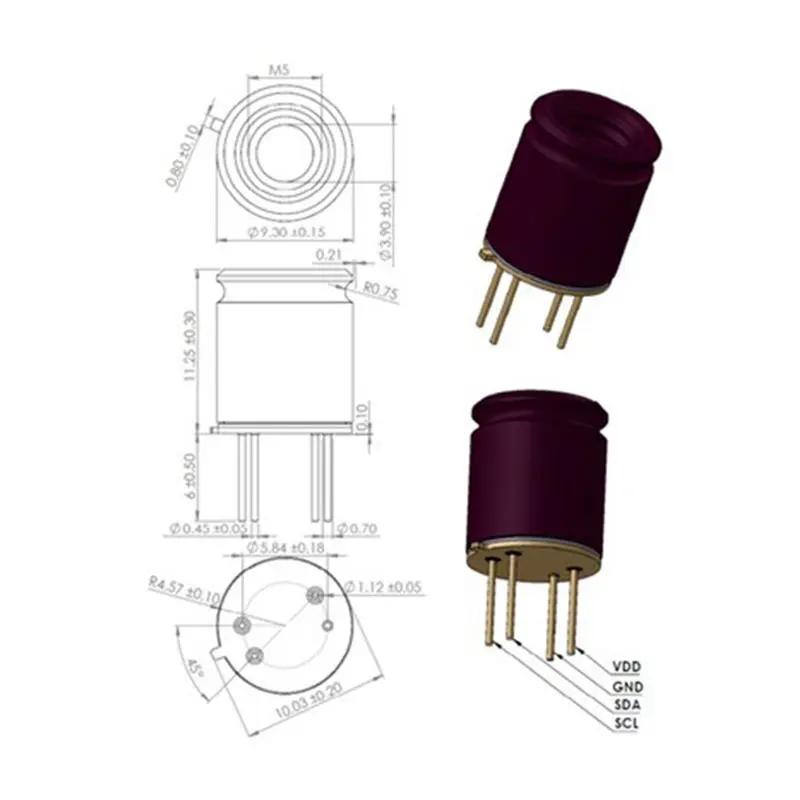 

M85K MLX90640 Camera Module Thermal Image Temperature Sensor 32X24 IR Infrared Array Thermometric Dot Matrix 32X24(A)