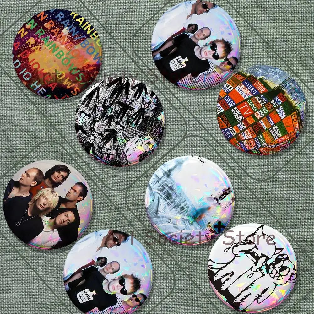 R-Radiohead Rock Band 2-piece set Pins Backpack Clothes Jewelry Accessories Round Brooch Button Badge Fans Collection Gifts