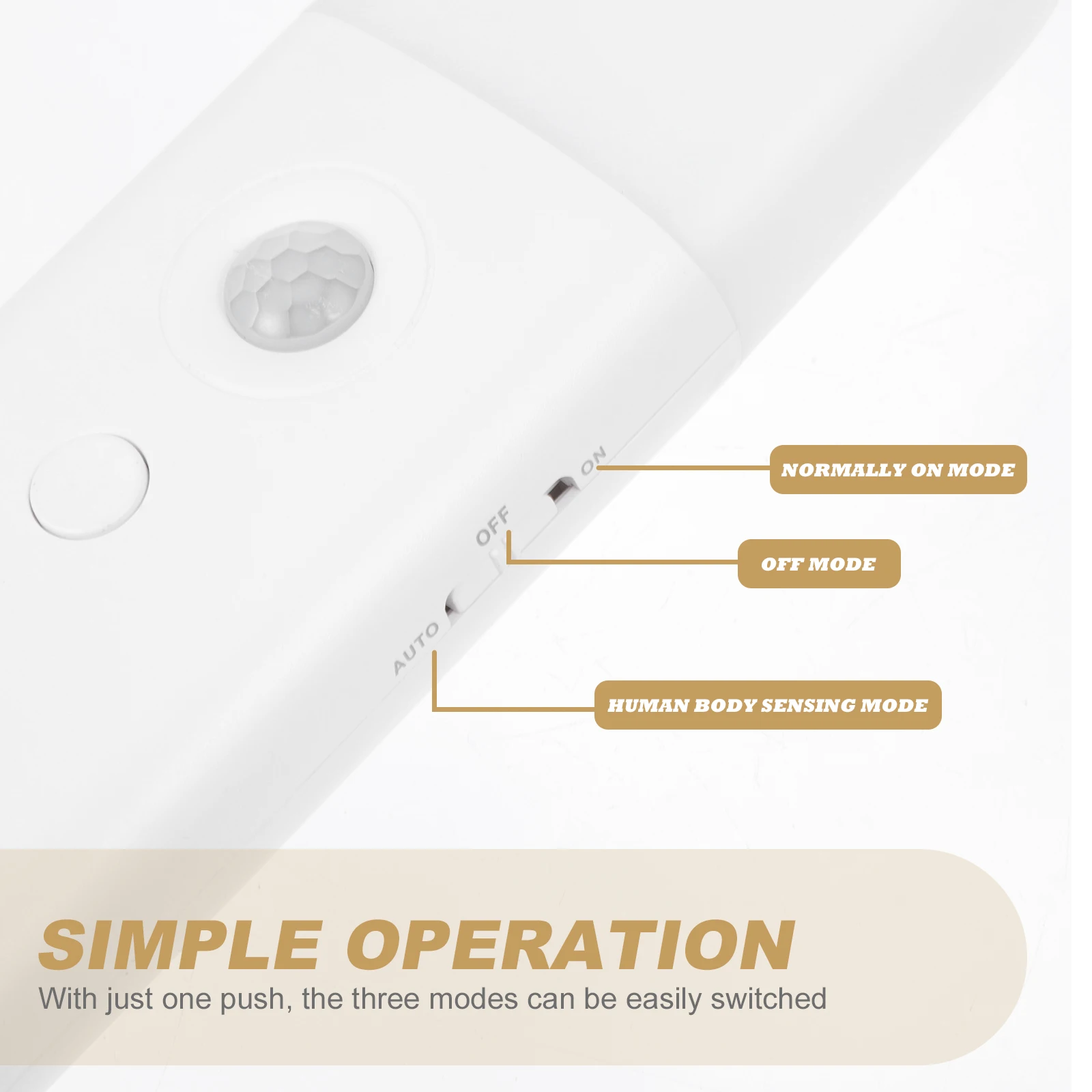 

1 Set Human Body Sensing Night Light Small Adjustable Brightness No Wiring Required Durable Indoor Use For Bedroom Living Room