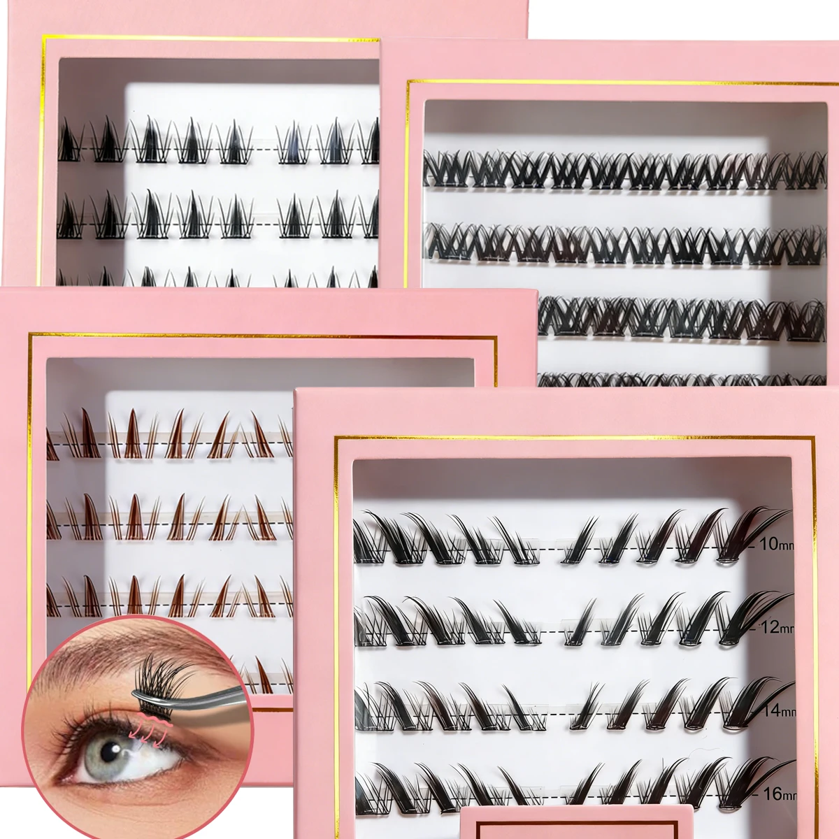 AMSDCN 4rows No Glue Needed 10 - Eyelash Extension No 10 review and price
