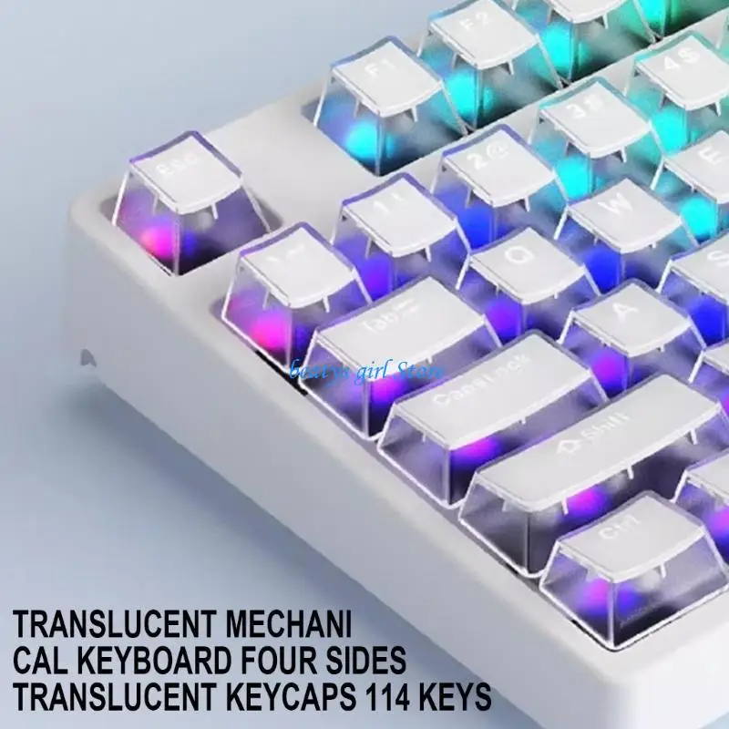

C7AB Durability Keycaps 114Keys for 87/98/100/104/108 Keyboards Ergonomic Key Caps