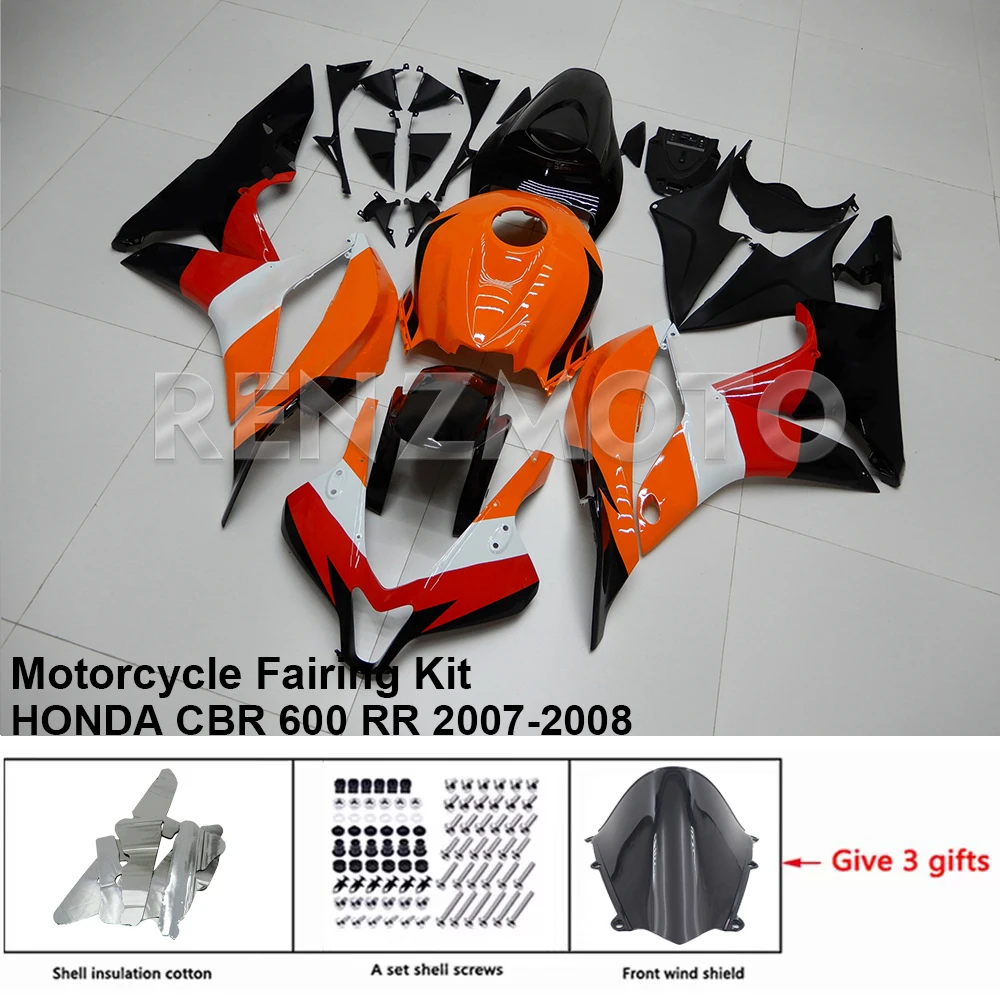 For HONDA CBR600RR 2007-2008 Fairing H0607-116a Motorcycle Kit Body Kits Decorative Plastic Guards Accessories Shells