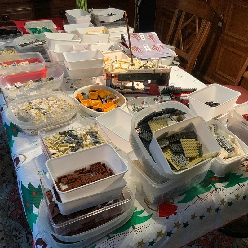 9090 قطعة تيتانيك قارب سياحي كبير سفينة باخرة الطوب ألعاب مكعبات البناء هدايا عيد الميلاد في المخزون (غير متوافقة مع ليغو)