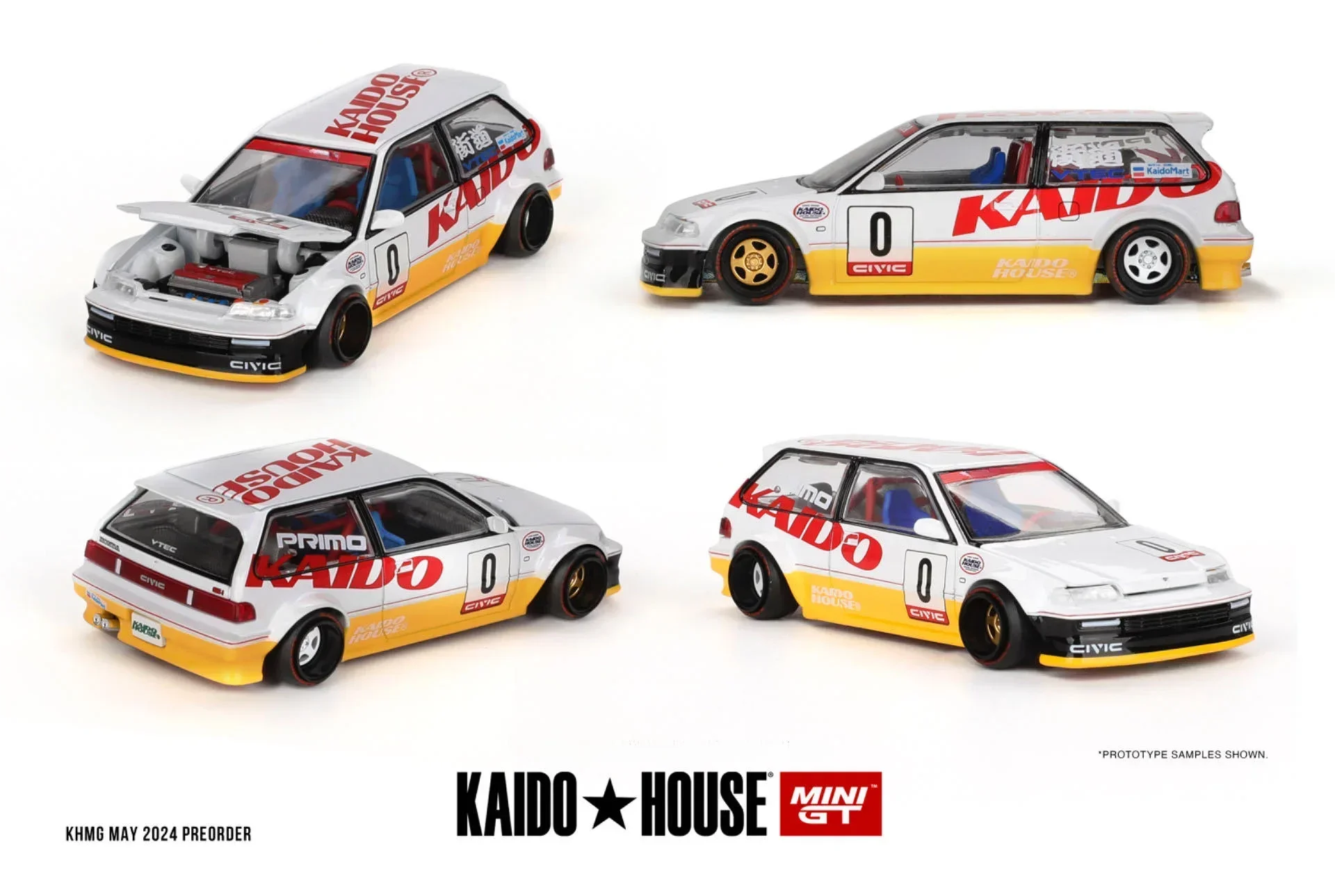 

Kaido House + MINIGT Civic (EF) Kanjo V1 Diecast Model Car