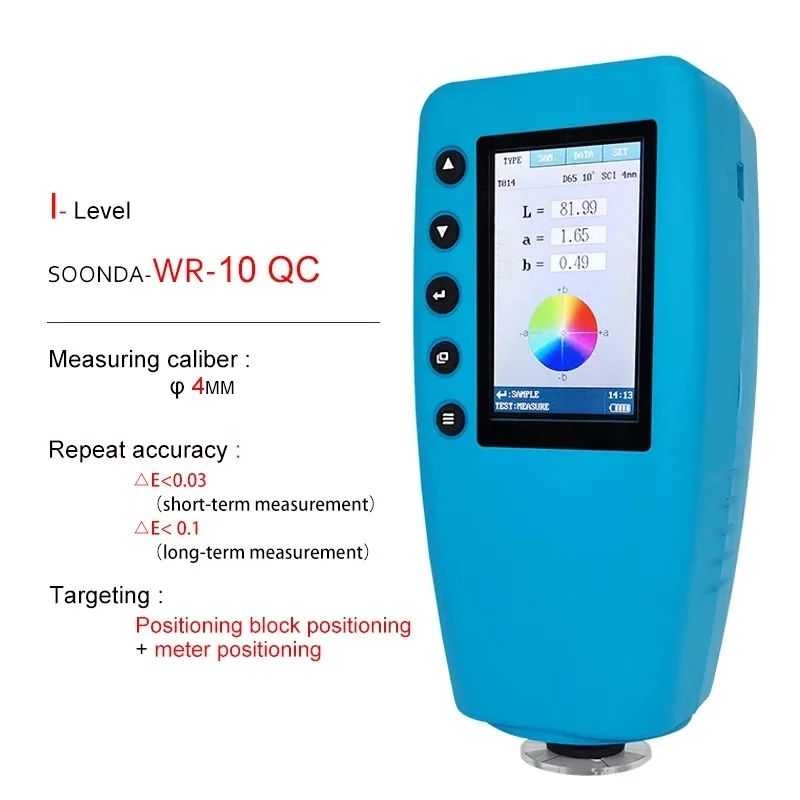 Portable High-Precise Digital Color Analyzer with Color Screen Display for Lab Testing and Color Matching for Coating Printing