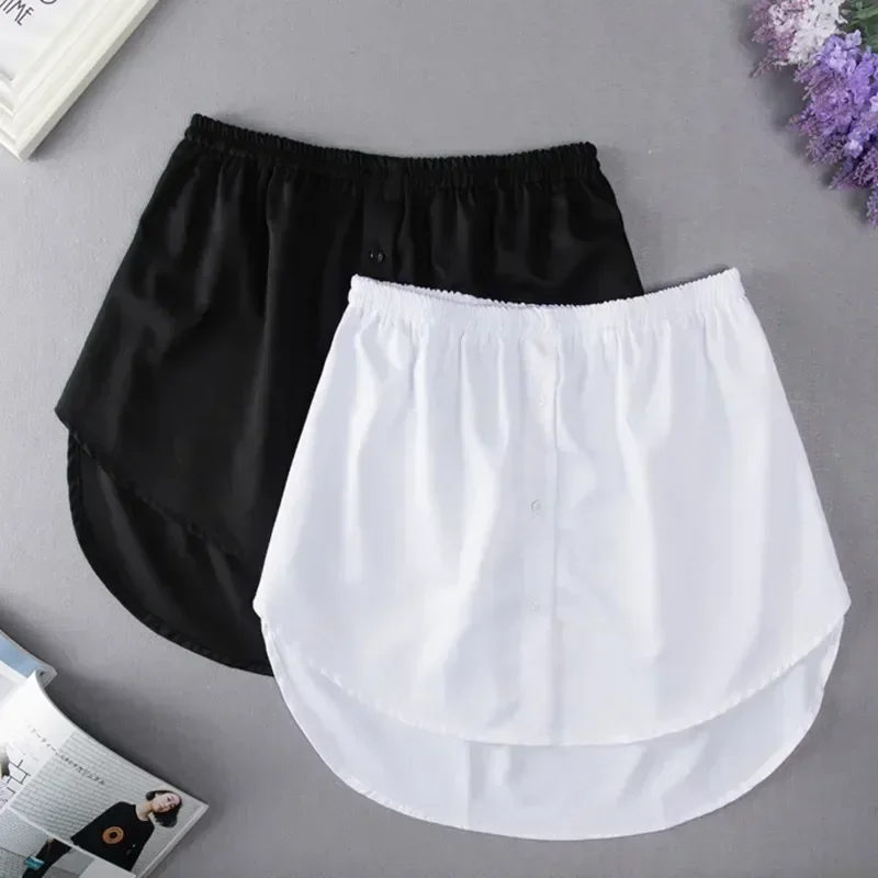 

Tail Mini Underskirt Shirt Extender Detachable Layered Layer Hem Fake S-3XL Blouse Irregular Women Inner