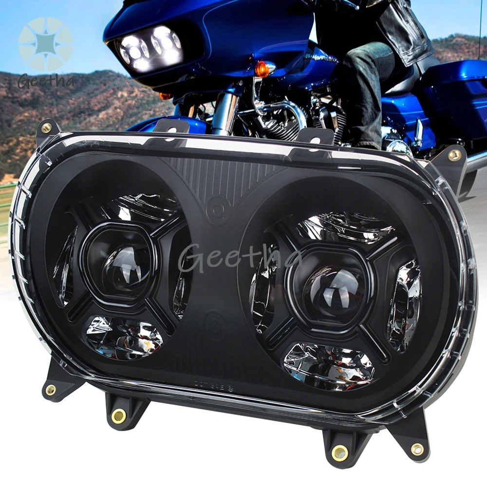 Per faro a LED ad alta potenza adatto per Harley Road Glide 2015+ faro a LED per faro a LED per moto