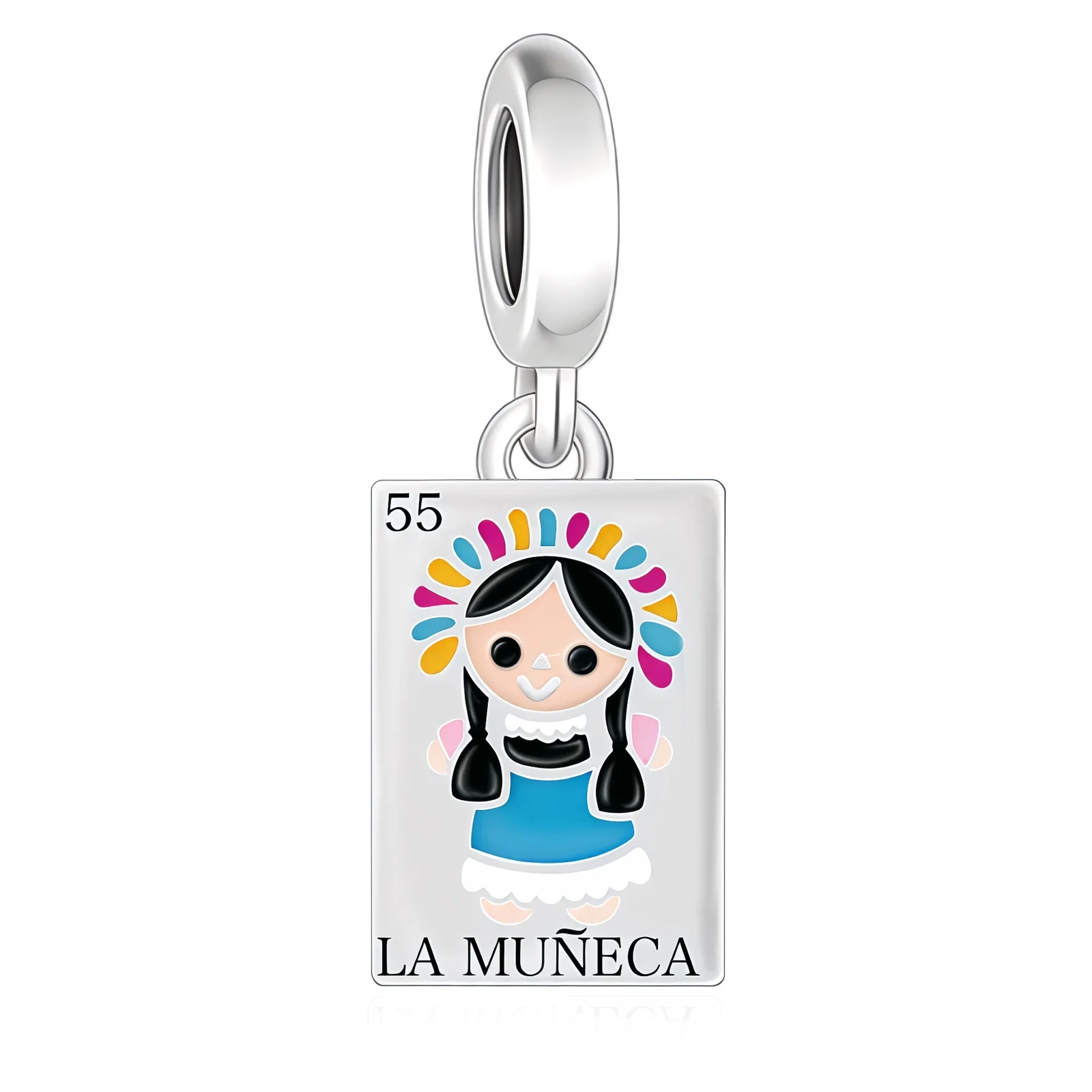 

Huoonew Fit оригинальный браслет-подвеска Pan из серебра 925 пробы, Мексиканский номер, 55 цветов, кукла Lele EL MUNECA, бусина для изготовления карточек Berloque, новинка