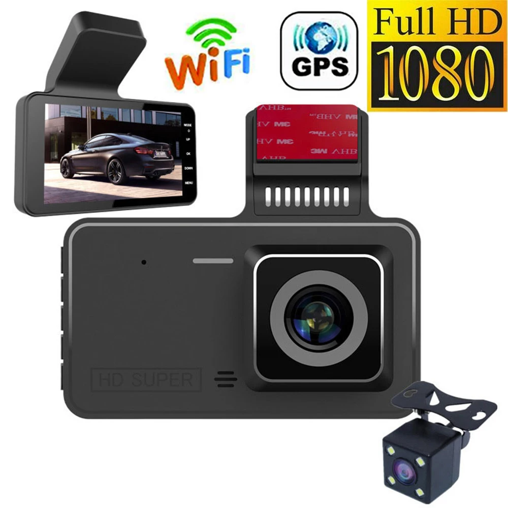 Car DVR WiFi GPS Dash Cam Rear View Vehicle Reverse Car Camera Video Recorder Black Box Auto Dashcam Car Accessories Registrator